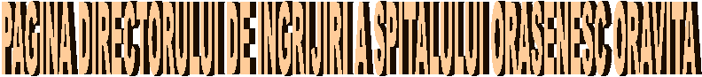 PAGINA DIRECTORULUI DE INGRIJIRI A SPITALULUI ORASENESC ORAVITA