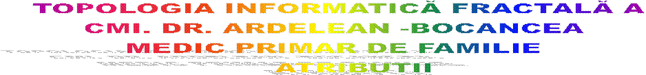 TOPOLOGIA INFORMATICĂ FRACTALĂ A
CMI. DR. ARDELEAN -BOCANCEA 
MEDIC PRIMAR DE FAMILIE 
   ATRIBUTII
